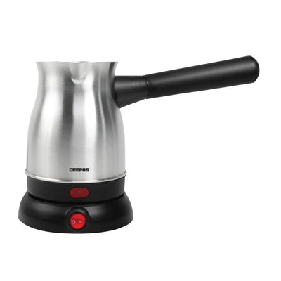 Geepas GK38050 Turkish Coffee Maker | 800W | 0.7L Stainless Steel Coffee Pot | Premium Stainless Steel Body | Concealed Heating Element | Ergonomic Heat-Resistant Handle