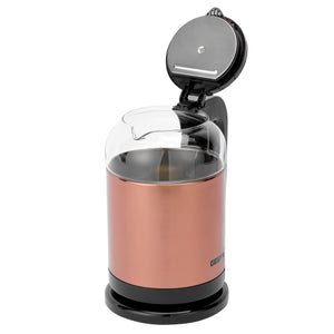 Geepas 1.7L Double Layer Glass Kettle GK38063 | 1500W, 360° Rotation, Boil Dry Protection, Auto Cut-Off, Cool Touch Handle, 2Year Warranty, Rose Gold & Black
