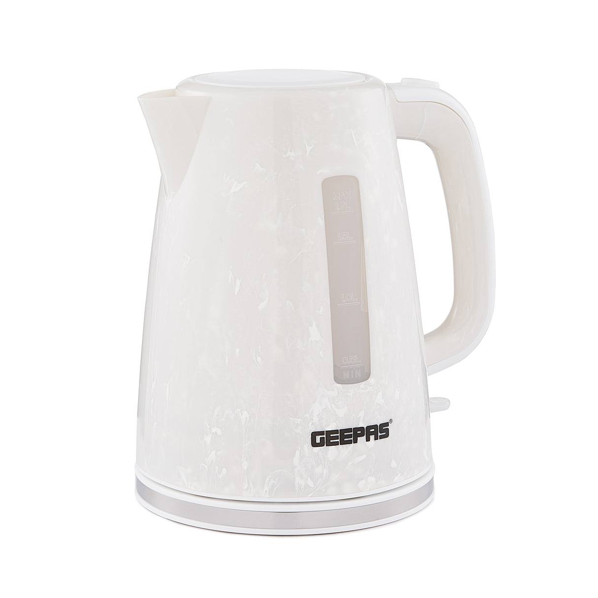 Geepas GK38067UK-WT Skye Collection 1.7L Electric Kettle | 360° Cordless Base | Auto Shut Off | Boil Dry Protection | Water Level Indicator |Kettle for Home & Office Use