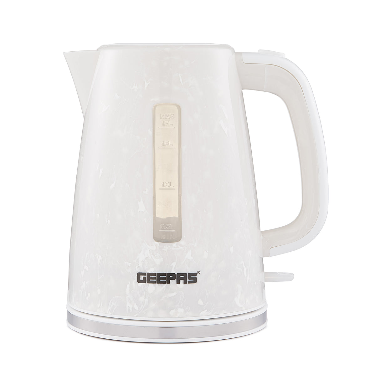 Geepas GK38067UK-WT Skye Collection 1.7L Electric Kettle | 360° Cordless Base | Auto Shut Off | Boil Dry Protection | Water Level Indicator |Kettle for Home & Office Use