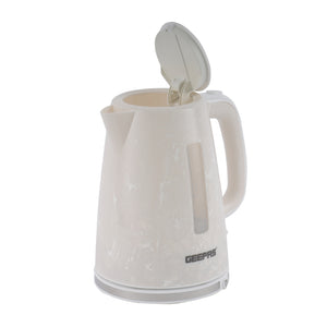 Geepas GK38067UK-WT Skye Collection 1.7L Electric Kettle | 360° Cordless Base | Auto Shut Off | Boil Dry Protection | Water Level Indicator |Kettle for Home & Office Use
