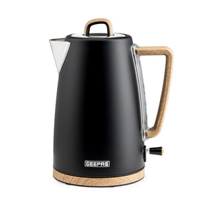 Geepas GK38072UK-BK 1.7L Stainless Steel Electric Kettle | 3000W Rapid Boil Performance| Safe Strix Controller| Water Level Indicator| Auto Shut-Off & Boil-Dry Protection