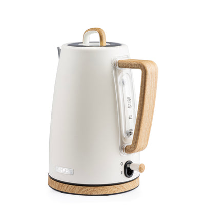 Geepas GK38072UK-CR 1.7L Stainless Steel Electric Kettle | 3000W Rapid Boil | Strix Safety Controller| Clear Water Level Indicator| Auto Shut-Off & Boil-Dry Protection