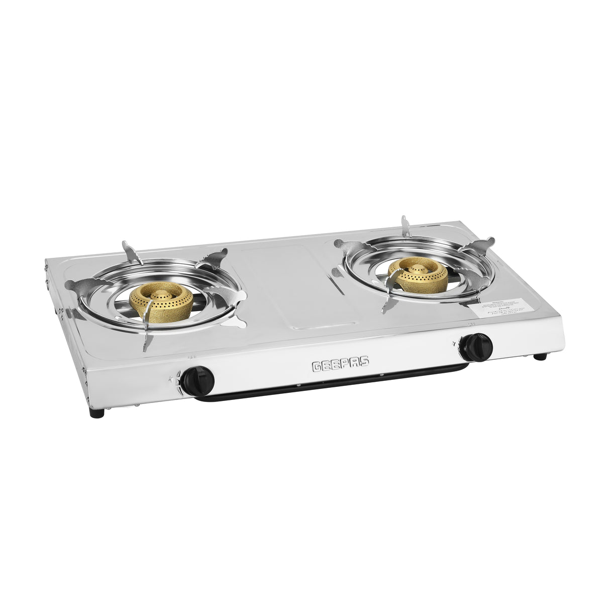 Geepas Stainless Steel Gas Cooker GK679 | Cast Iron Burners| Automatic Ignition| Gas Saving Technology| Durable Body & Efficient Heat Distribution for Daily Cooking