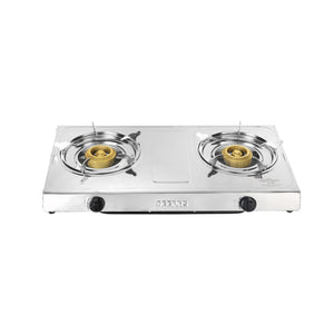 Geepas Stainless Steel Gas Cooker GK679 | Cast Iron Burners| Automatic Ignition| Gas Saving Technology| Durable Body & Efficient Heat Distribution for Daily Cooking