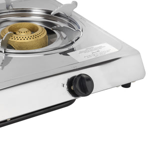 Geepas Stainless Steel Gas Cooker GK679 | Cast Iron Burners| Automatic Ignition| Gas Saving Technology| Durable Body & Efficient Heat Distribution for Daily Cooking