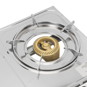 Geepas Stainless Steel Gas Cooker GK679 | Cast Iron Burners| Automatic Ignition| Gas Saving Technology| Durable Body & Efficient Heat Distribution for Daily Cooking