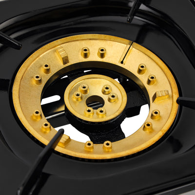 Geepas GK74BS Stainless Steel 3 Burner Gas Cooker | Brass Burners |  Automatic Ignition System |  Low Gas Consumption |  Durable Pan Supports for Home Cooking Use