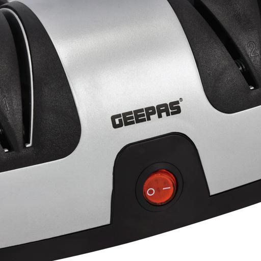 Geepas Electric Knife Sharpener GKS63044 | 2-Stage Precision Grinding & Honing | Diamond-Coated Wheels | Razor Sharp Finish | Compact & Easy to Use | 40W Power | Home Use