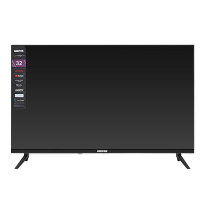 Geepas GLED3214SGXHD 32-Inch Full HD Smart LED TV | Google TV with Chromecast Built-In| 1920x1080 Resolution| Dolby Audio| 3 HDMI| 2 USB Ports| 2x8W Stereo Speakers