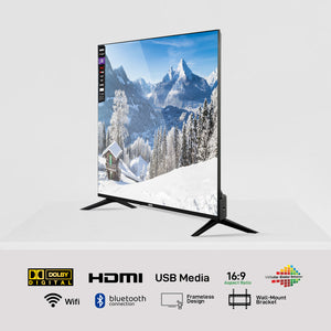 Geepas GLED5006SGXHD 50-Inch Ultra HD 4K Google Smart LED TV | Android OS, Dolby Audio| Voice Remote| HDR10 Display| Wi-Fi| HDMI & USB Connectivity| Slim Bezel Design