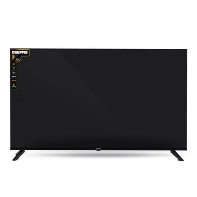 Geepas GLED5023SXUHD 50 Inch Ultra HD Smart LED TV | 4K UHD Display| Frameless Slim Design| HDR, HDMI & USB Connectivity| Smart Apps| HQ Sound | 2x8W Audio Output