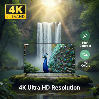 Geepas 50" Ultra HD LED TV- GLED5029TSUHD/ Smart Design| Frameless| Android 14| HDMI and USB Ports/ Full Color Optimizer| Brightness Contrast| Energy Saving Technology