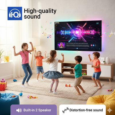 Geepas 50" Ultra HD LED TV- GLED5029TSUHD/ Smart Design| Frameless| Android 14| HDMI and USB Ports/ Full Color Optimizer| Brightness Contrast| Energy Saving Technology