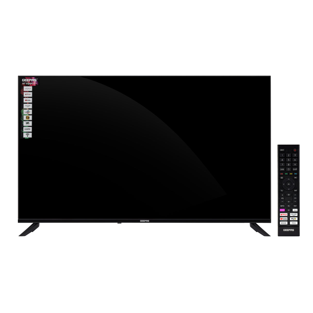 Geepas 50” 4K UHD Smart TV | VIDAA OS | Dolby Audio | GLED5040TSUHD