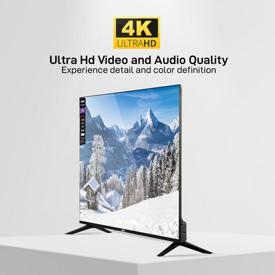 Geepas GLED5506SGXHD 55 Inch 4K Ultra HD Google TV | Smart LED Television with Chromecast Built-in| Dolby Audio| Voice Remote Control| HDMI, USB, HDR Display| Wi-Fi