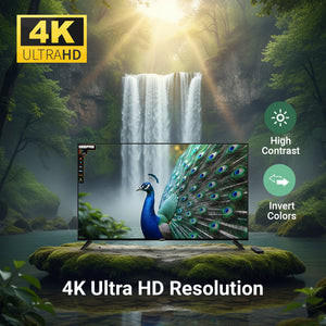 Geepas GLED5508SFHD 55-Inch Ultra HD Smart LED TV | 4K UHD Resolution| Frameless Android Design| HDMI & USB Connectivity| HQ Sound| Full Color Optimizer | Slim LED