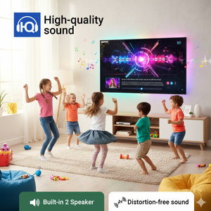 Geepas GLED5508SFHD 55-Inch Ultra HD Smart LED TV | 4K UHD Resolution| Frameless Android Design| HDMI & USB Connectivity| HQ Sound| Full Color Optimizer | Slim LED