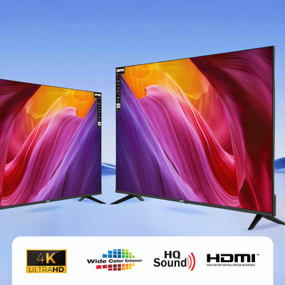 Geepas GLED5509SVUHD 55 Inch Ultra HD Smart LED TV | 4K UHD Display| webOS Hub| Frameless Design| HDMI, USB, HDR, HQ Sound| Smart Apps| Slim Design| 2x8W Audio Output