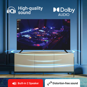 Geepas GLED5509SVUHD 55 Inch Ultra HD Smart LED TV | 4K UHD Display| webOS Hub| Frameless Design| HDMI, USB, HDR, HQ Sound| Smart Apps| Slim Design| 2x8W Audio Output