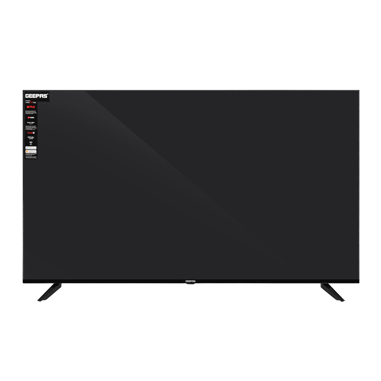 Geepas GLED5509SVUHD 55 Inch Ultra HD Smart LED TV | 4K UHD Display| webOS Hub| Frameless Design| HDMI, USB, HDR, HQ Sound| Smart Apps| Slim Design| 2x8W Audio Output