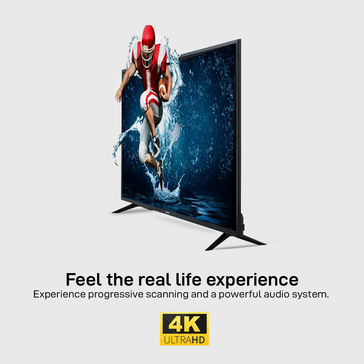 Geepas GLED5523SXUHD 55” 4K Ultra HD Smart LED TV | Android 11 OS| Frameless Design| Wi-Fi, 3 HDMI, USB, DVB-T2, 16.7M Colors| 178° Viewing Angle| 1-Year Warranty