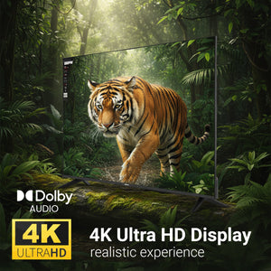 Geepas GLED6569SVUHD 65-Inch Ultra HD Smart LED TV | 4K UHD | webOS Hub| Frameless Design | HDMI & USB Connectivity | HQ Sound | Slim LED Display | Built-in Apps