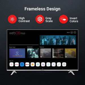 Geepas 65" Ultra HD LED TV- GLED6569SWUHD/ Gaming Supported, User Friendly with Voice Assistant/ with Remote Control, HDMI and USB Ports/ Bluetooth, App Store, Apple AirPlay/ Slim Design