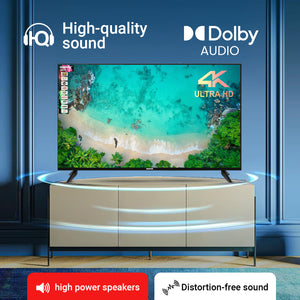 Geepas 75" Smart TV- GLED7523SXUHD| VIDAA Powered, DOLBY Digital, 4K Ultra HD, Smart TV| HDMI & USB Ports|  Pre-Installed Apps, Wi-Fi and Screen Sharing, Dolby Digital
