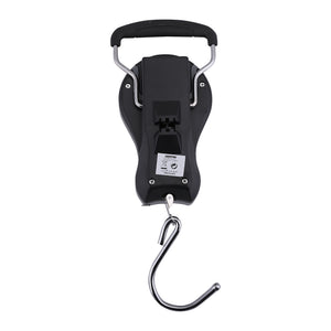 Geepas GLS46510 Portable Hanging Scale 38kg | Mechanical Luggage Scale with Double Pointer, 1m Tape & Metal Hook | 1 Meter Measuring Tape | ABS Body | Portable Design