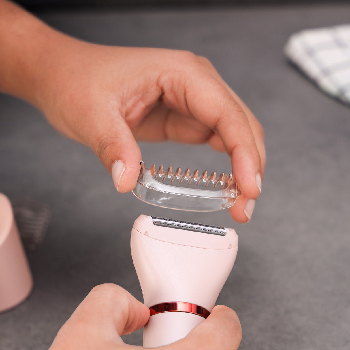 Geepas 3-in-1 Waterproof Lady Shaver Set GLS57521UK | IPX6 Waterproof, LED Indicator | Cord & Cordless Use | 3 Heads, 2 Combs | Ideal for Home & Salon | 2-Year Warranty