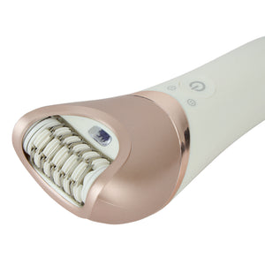 Geepas GLS86053 4-in-1 Rechargeable Ladies Grooming Set | Epilator, Shaver, Cleaning Brush & Massage Head| 1400mAh Battery| LED Indicator|  45-Minute Working Time