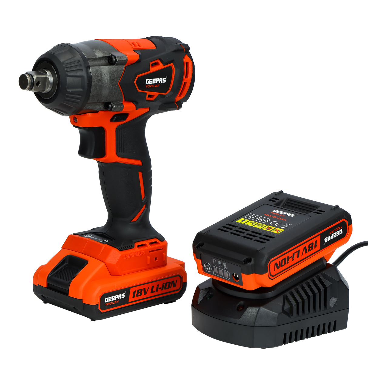 Geepas Impact Wrench GIW1820BLC | 18V | 350Nm | Cordless