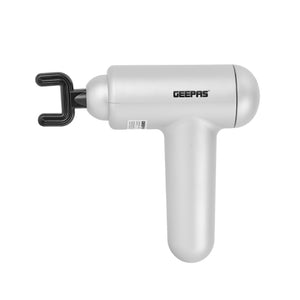 Geepas GM86079 Rechargeable 4-in-1 Massage Gun |6 Adjustable Intensity Levels| 1200mAh Powerful Battery| 60 Minutes Working Time|4 Interchangeable Heads| 2 Years Warranty