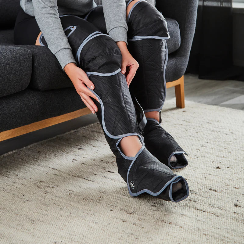 Geepas GM86096UK 3-in-1 Foot, Calf & Thigh Massager | 6 Massage Modes | 3 Intensity Levels | Air Compression | Adjustable Wraps | 20-Min Timer | 2 Years Warranty