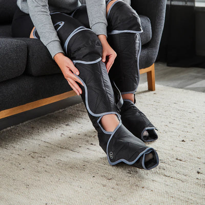 Geepas GM86096UK 3-in-1 Foot, Calf & Thigh Massager | 6 Massage Modes | 3 Intensity Levels | Air Compression | Adjustable Wraps | 20-Min Timer | 2 Years Warranty