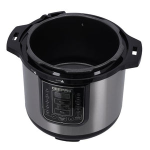 Geepas Digital Multicooker GMC35029 | 8L Capacity| 1200W Power| 14 Intelligent Cooking Programs| LED Display| Automatic Keep Warm| Safety Devices &  Non-Stick Inner Pot