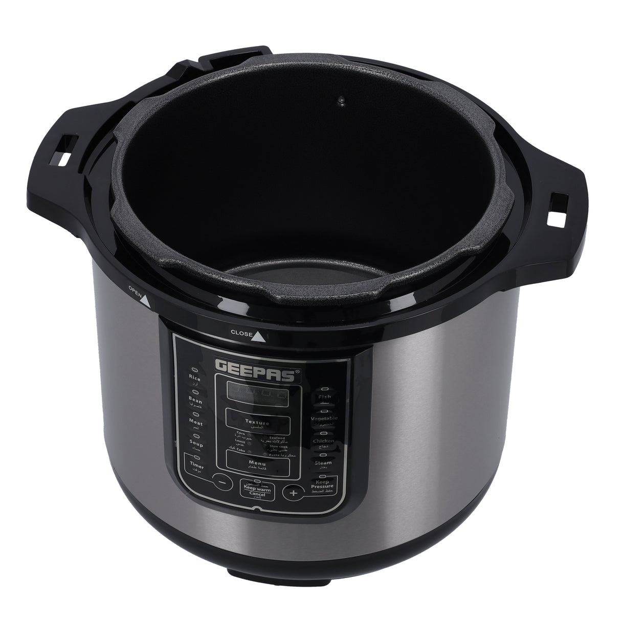 Geepas Digital Multi Cooker GMC35030 | 12L Capacity |  1600W Power | 14 Intelligent Cooking Programs| LED Display| 24-Hour Preset Function | Multi-Safety Devices
