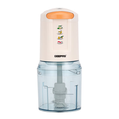 Geepas GMC42012  0.5L Multi Chopper | 500W | 2-Speed Food Chopper with Stainless Steel Double Blades | Safety lock system | Metal motor connector with silicone gasket