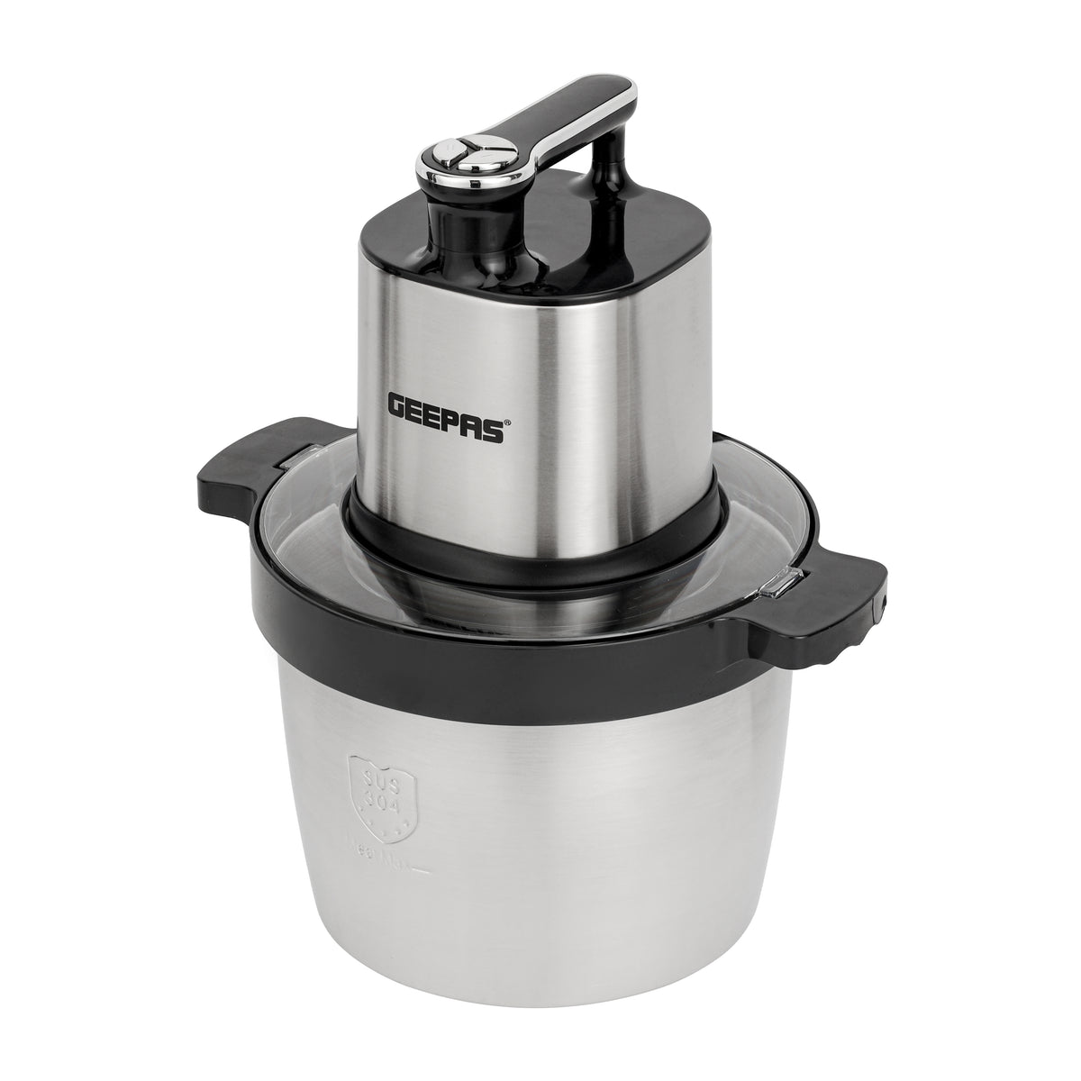 Geepas 6L Commercial Multi Chopper GMC42023 | Powerful 1000W Motor | Stainless Steel Bowl | 4 Sharp Blades | 2 Speed Settings & Pulse Function | Durable & Easy to Clean