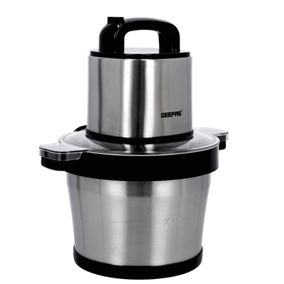 Geepas 6L Commercial Multi Chopper GMC42023 | Powerful 1000W Motor | Stainless Steel Bowl | 4 Sharp Blades | 2 Speed Settings & Pulse Function | Durable & Easy to Clean