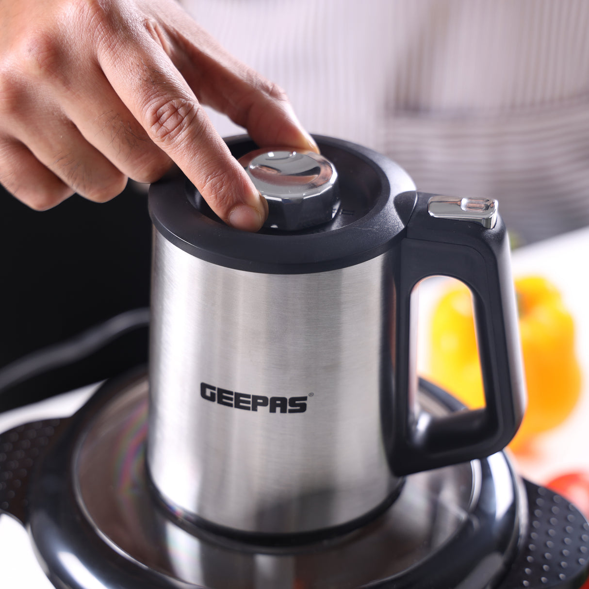 Geepas GMC42025 Multi Chopper | 500W| 3L Stainless Steel Bowl | 3-Speed Control| Stainless Steel Double Blades | Heavy Duty Food Processor with 2-Year Warranty