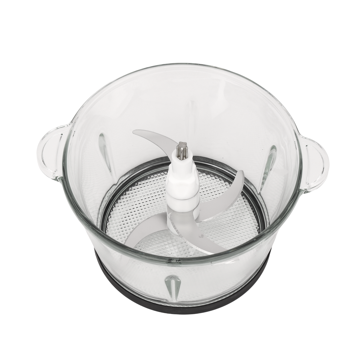 Geepas GMC42026 Multi Chopper | 500W Powerful Motor, 2L Durable Glass Bowl| 3-Speed Button Control| Stainless Steel  Double Blades | Safety Protector | 2-Year Warranty
