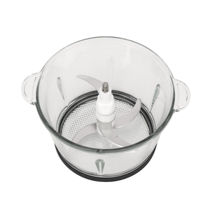 Geepas GMC42026 Multi Chopper | 500W Powerful Motor, 2L Durable Glass Bowl| 3-Speed Button Control| Stainless Steel  Double Blades | Safety Protector | 2-Year Warranty