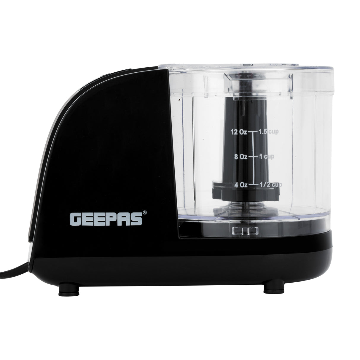 Geepas 350 ml Multi Chopper- GMC42028 | 100W Compact Chopper with Mincing, Coarse & Fine Options | Suitable for Vegetables, Fruits & Meat | Black, 2-Year Warranty