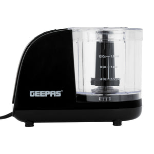 Geepas 350 ml Multi Chopper- GMC42028 | 100W Compact Chopper with Mincing, Coarse & Fine Options | Suitable for Vegetables, Fruits & Meat | Black, 2-Year Warranty