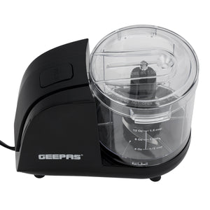 Geepas 350 ml Multi Chopper- GMC42028 | 100W Compact Chopper with Mincing, Coarse & Fine Options | Suitable for Vegetables, Fruits & Meat | Black, 2-Year Warranty