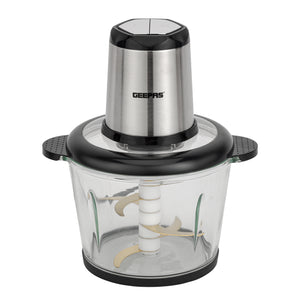 Geepas 3L Multi Chopper- GMC42029 | 500W Compact Multi-Purpose Chopper with Mincing, Coarse & Fine Cutting | Stainless Steel Housing, Cutter Pole & Gear | 2Year Warranty