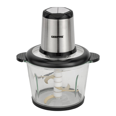 Geepas 3L Multi Chopper- GMC42029 | 500W Compact Multi-Purpose Chopper with Mincing, Coarse & Fine Cutting | Stainless Steel Housing, Cutter Pole & Gear | 2Year Warranty