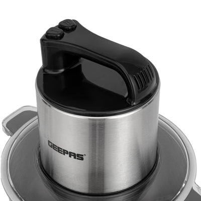 Geepas GMC42031 Multi Chopper |10L Stainless Steel Bowl |1500W Powerful Motor |2 Speed Settings with Pulse Function | Heavy-Duty| Durable| Easy to Clean| 2-Year Warranty|